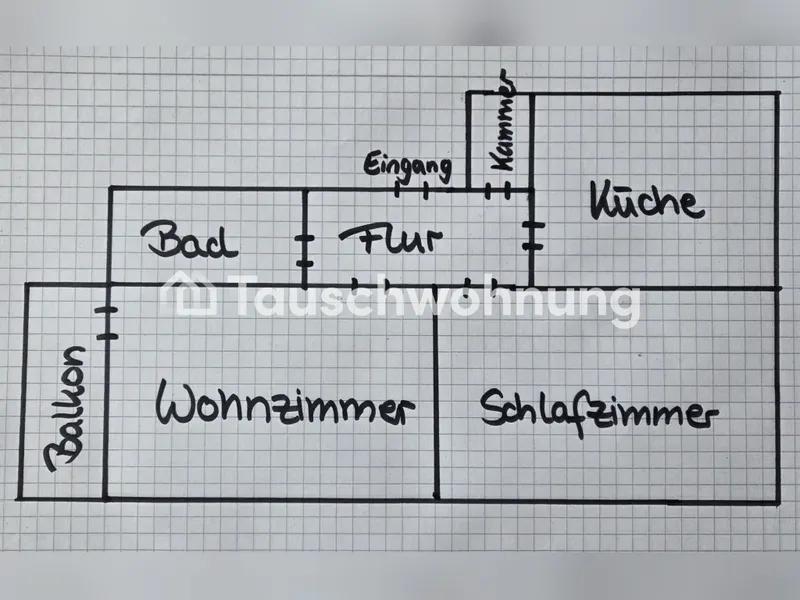 Tauschwohnung: 2 Raum Wohnung im Grünen — photo 1